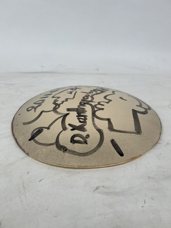 Originele Keramische Kunstbord Kunstenaar Dimitrios Xanthopoulos – Ceramic (photo 4 of 6)