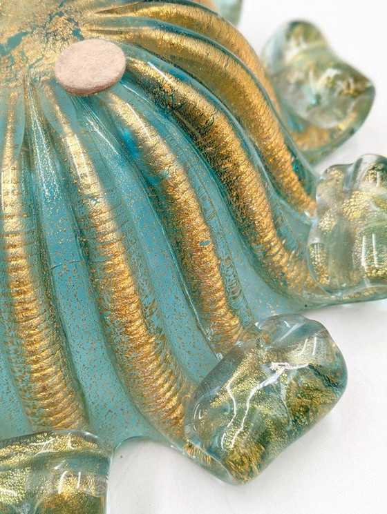 Image 1 of Attr. Barovier Murano glass - centerpiece with gold leaf inserts