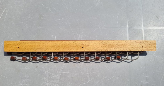 Image 1 of Italiaanse stropdassenhouder ontwerper Ico Parisi voor Fratelli Reguitti, Mid Century, noten-, en beukenhout