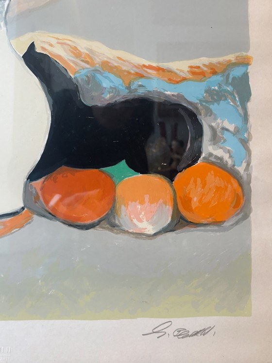 Lithograph of Still Life with Vase of Flowers by Giuseppe Cesetti, 1960s – Paintings & Drawings, Paper (photo 8 of 9)