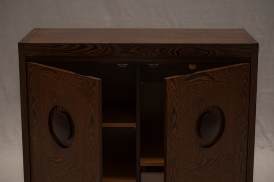 Image 1 of Brutalist cabinet in wengé - Belgium 1970s