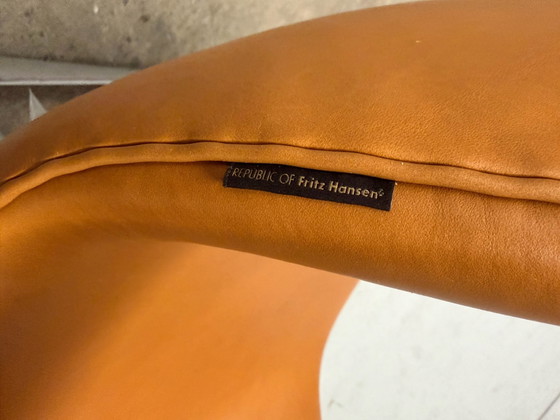 Fritz Hansen Swan chair High model in Camel-Cognac leather, NEW CONDITION! Incl documentation!, Armchairs (photo 8 of 15)