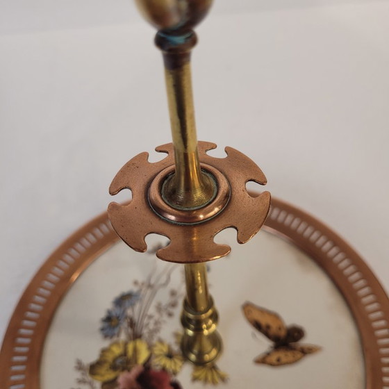 Image 1 of Servitrice muta o étagère, bronzo e porcellana, anni '50 - Francia