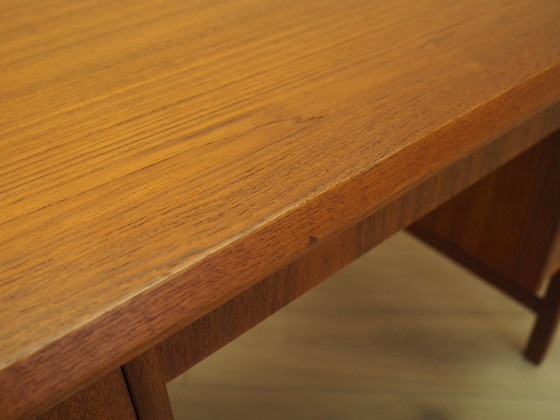Image 1 of Teakhouten bureau, Deens design, jaren 70, gemaakt in Denemarken.