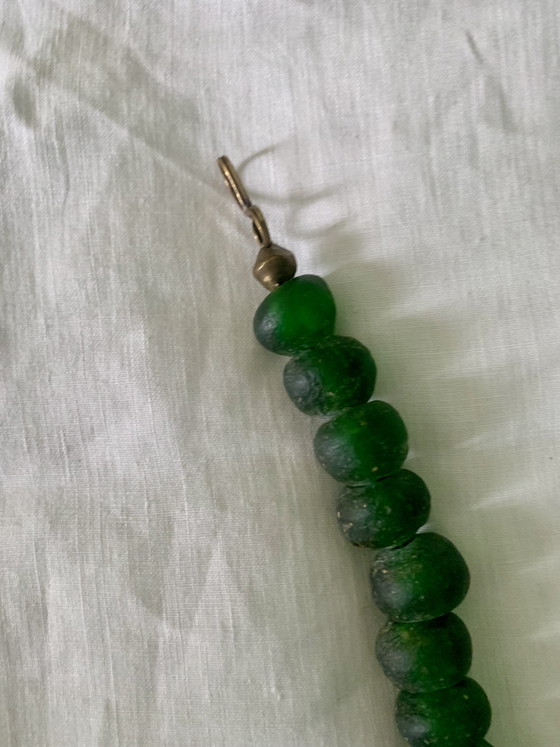 Krobo Ghana Beaded Necklace - Brass Pendant. Acquired in the 1990s – Gifts, Glass (photo 7 of 8)