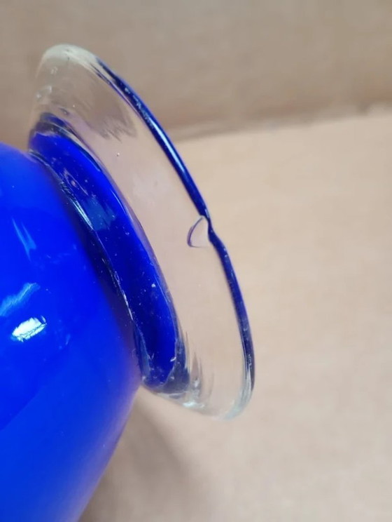 Image 1 of Vintage Murano Style Vase – Hand-blown Cobalt Blue Glass – 1970s