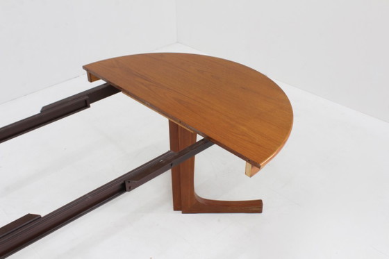 Image 1 of table à manger ronde extensible vintage danoise