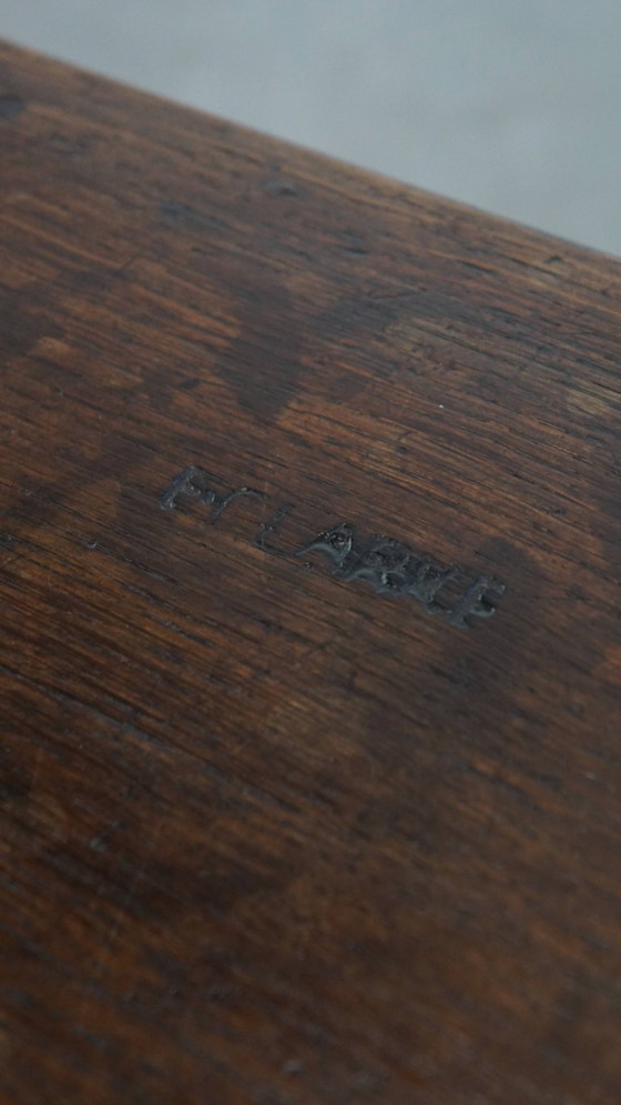 Image 1 of Antique English oak joint stool/ stool/ side table from the 17th century