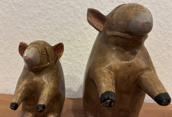 Image 1 of 2 sheep figures made of casting compound