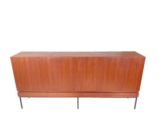 Vintage B60 Teak Highboard van Dieter Waeckerlin – Behr – High boards, Metal, Wood (photo 4 of 7)