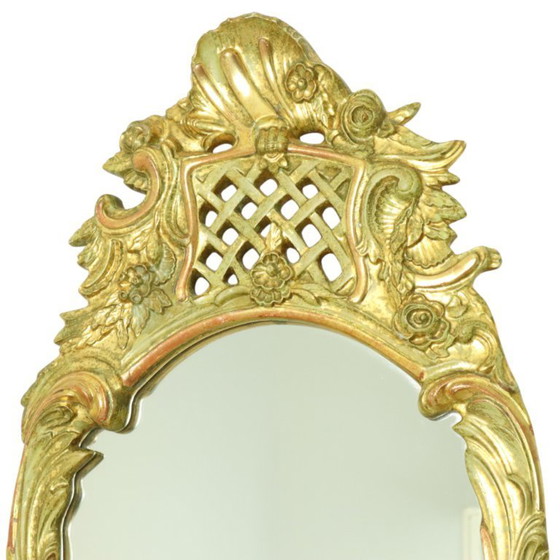 Image 1 of Zweedse Klassieke Spiegel Bladgoud Verguld 119cm