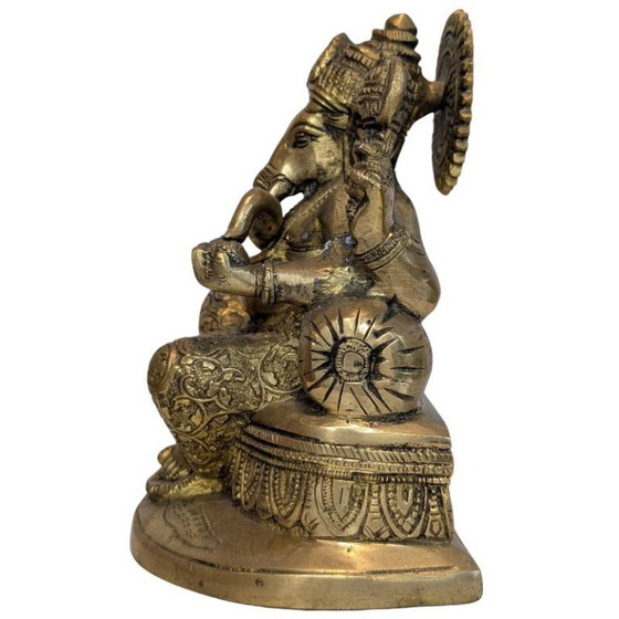Antique Indian Bronze Ganesha – 19th Century - 112 – Sculpture (photo 7 of 10)