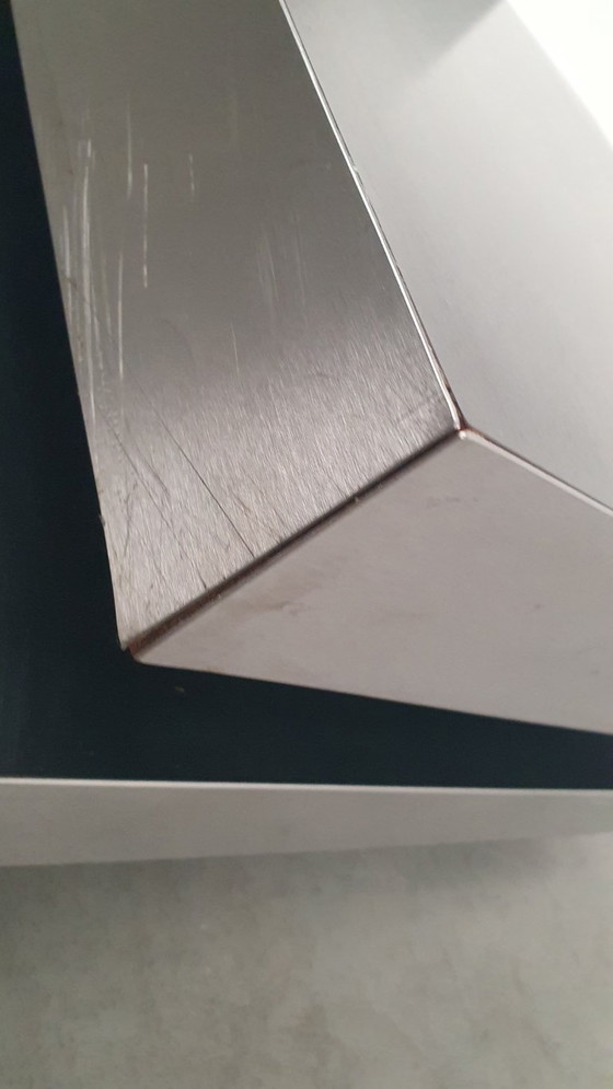Vintage Roche Bobois Willy Rizzo Attr Salontafels 70s Design – lamine, Metal (photo 14 of 23)