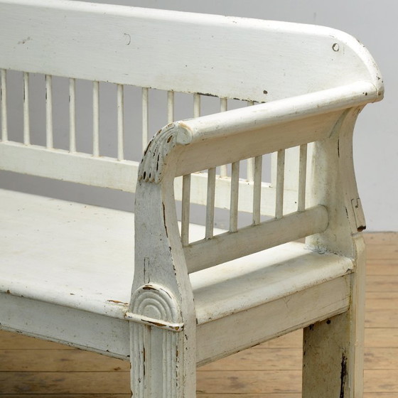 Image 1 of Banc ancien en pin, années 1900