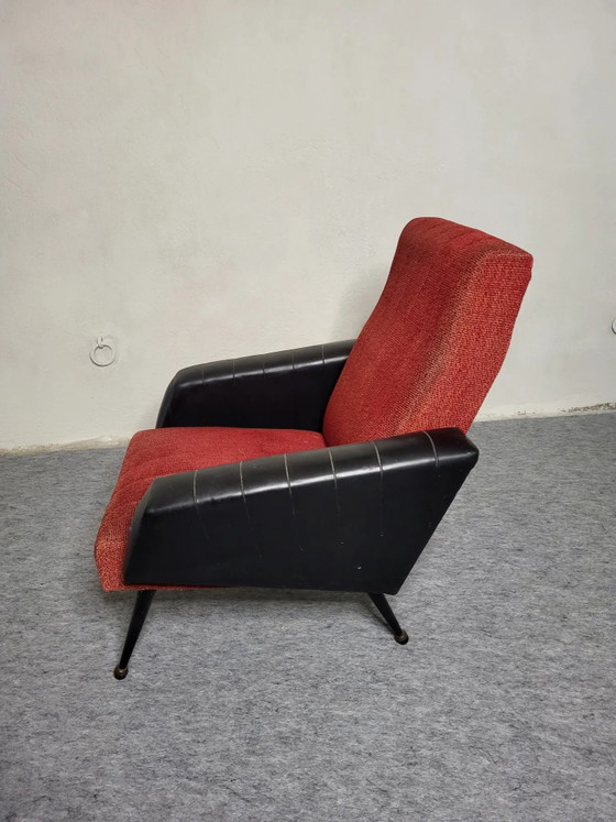 Armchair years 50-60 skaï – Skai, Vintage (photo 6 of 10)