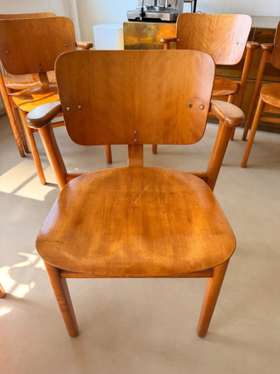 Domus chairs (9 pieces, also available individually) – Ilmari Tapiovaara, Dining chairs, Wood (photo 5 of 21)
