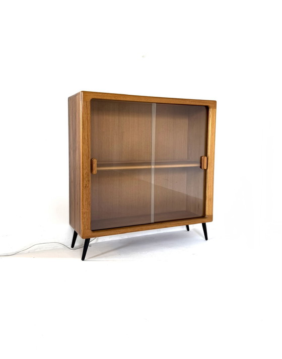 Image 1 of Vintage teak display cabinet, Dyrlund '80