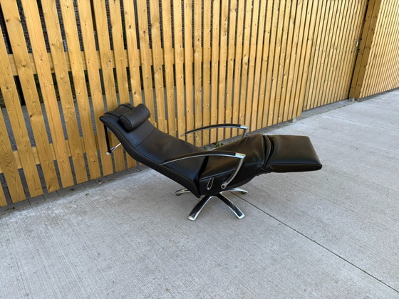 Jori Brainbuilder Mono-Move in pelle nera – Poltrone, Leather, Chrome, Modern (photo 18 of 21)