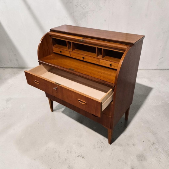 Mid Century Teak Sekretär Schreibtisch Schrank Egon Ostergaard 1960er – Svensk Möbelindustri (MSI), Kommoden (photo 8 of 13)
