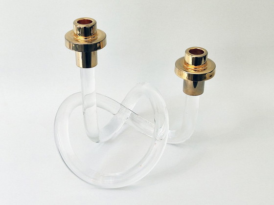 Candlestick Set & Clock Dorothy C. Thorpe – Elaine Bscheider voor Dorothy C. Thorpe, Candle holders, Brass (photo 9 of 18)