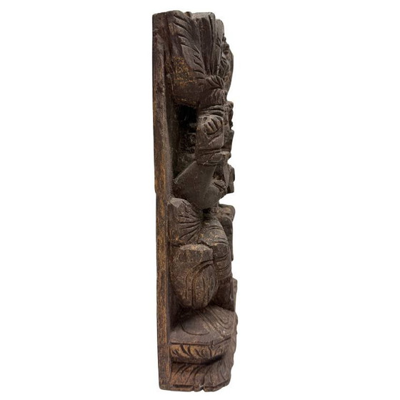 Antikes Holzrelief Parvati Wanddeko – Südindien – Frühes 20. Jahrhundert – Los 451 – Bildhauerei, Wood (photo 2 of 4)
