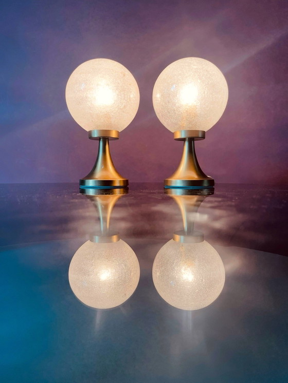 Image 1 of Juego de 2 lámparas de noche Leuchten de estilo Mid Century