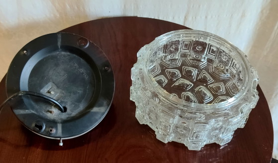 Molded glass ceiling light or wall lamp - Mid.XXth (photo 7 of 8)