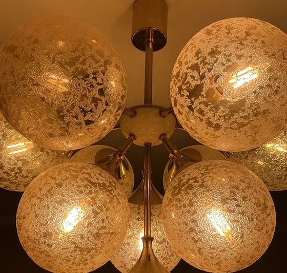 Image 1 of Vintage Kaiser Leuchten chandelier - Sputnik 70s