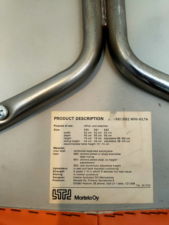 Image 1 of Mini Kilta Stuhl von Olli Mannermaa für Martela Oy Finnland