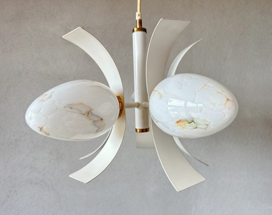 Vintage Spoetnik Hanglamp – Hanglampen, Glass, Metal (photo 2 of 12)