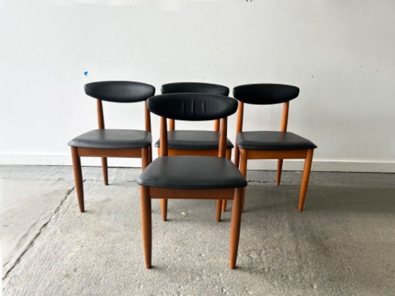 Image 1 of Tavolo da pranzo allungabile Schreiber in stile Mid-Century degli anni '60-'70 con 4 sedie abbinate.