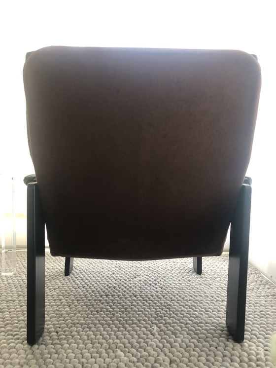 Image 1 of Jaren 70 Leren Fauteuil Scandinavisch Design
