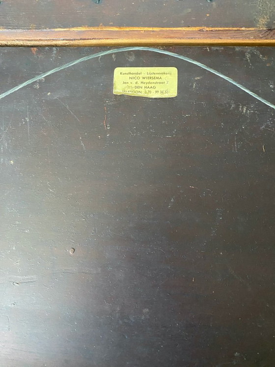 Image 1 of Paesaggio contadino dipinto su pannello di 30/22 cm