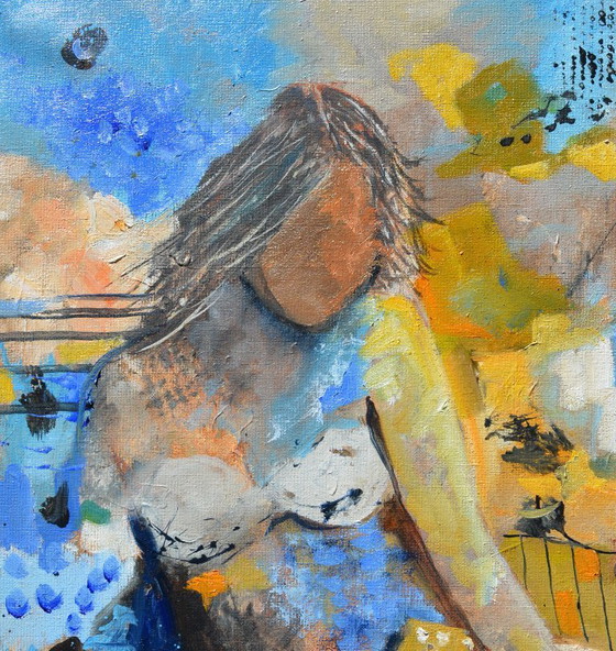 Lei aveva un appuntamento con il blu – P. Ledent, Arte, Tela (photo 2 of 5)