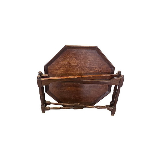 Table d'appoint pliante anglaise ancienne, datant d'environ 1900. – Tables d'appoint, Wood (photo 5 of 5)