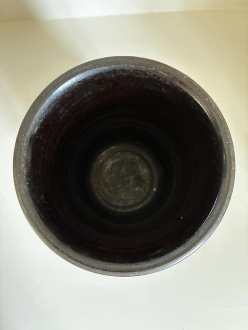 Vintage Adrie Moerings Gouda vase – Hand-turned ceramic