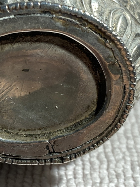 Image 1 of Flacon Khlôl tabatière à priser en argent et capuchon turquoise 