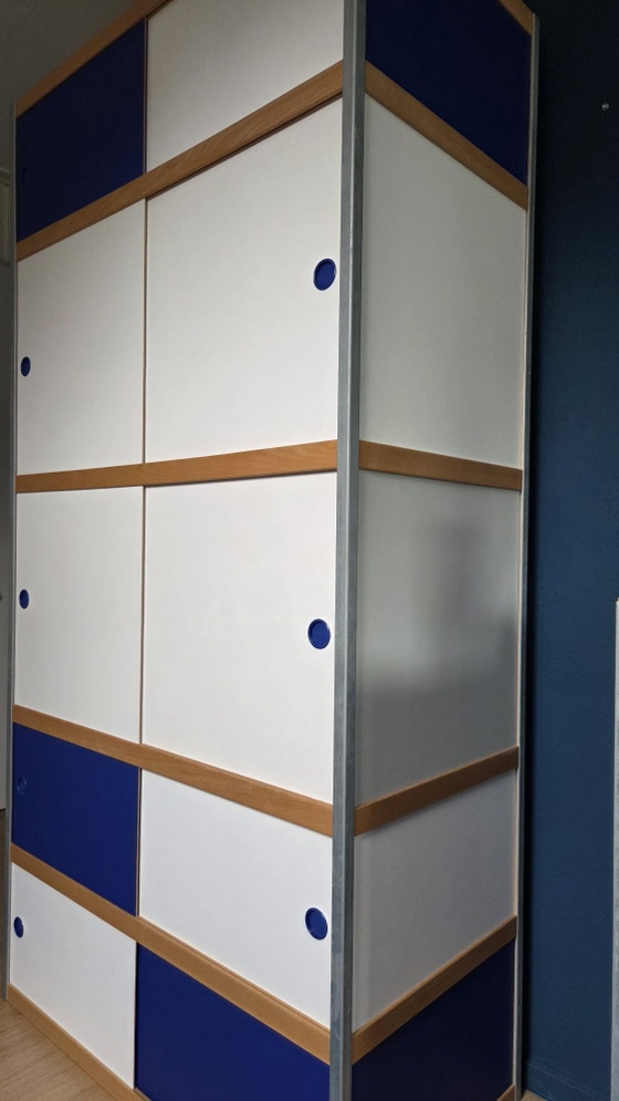 Kewlox / Moduloo armadio - bianco e blu cobalto – Armadi contenitori, MDF, Metallo (photo 2 of 7)