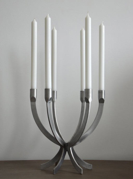 Lampadario vintage in metallo, design spaziale/futuristico/anni '70