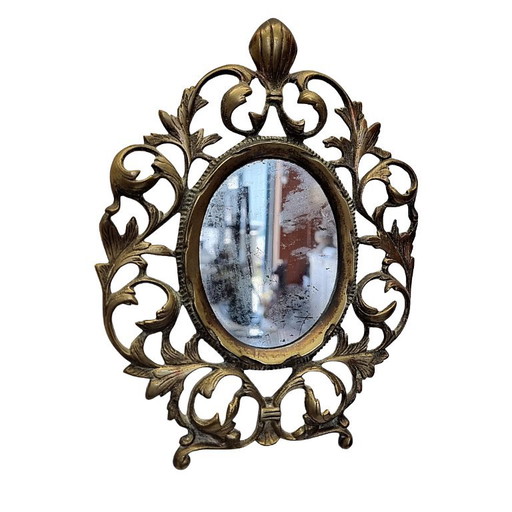 Antique Italian Bronze Mirror – Early 19th Century – spiegels (photo 2 of 6)