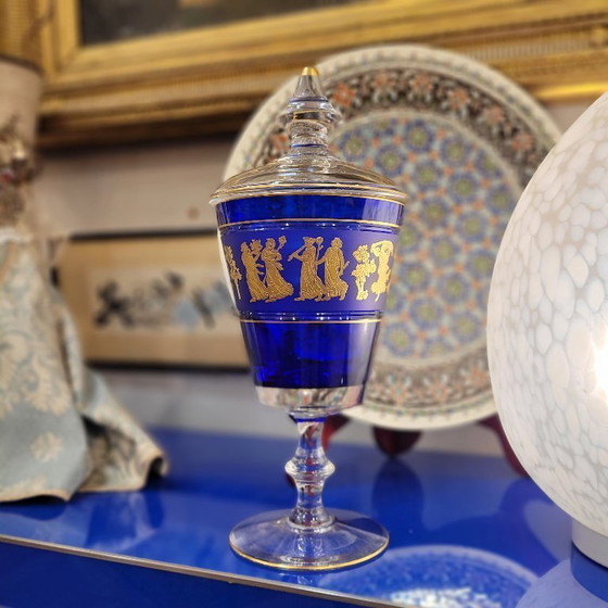 Image 1 of Coupe ou vase en verre « Jupiter », Léon Ledru pour Val Saint-Lambert, f. s. XIX / p. XX – Belgique