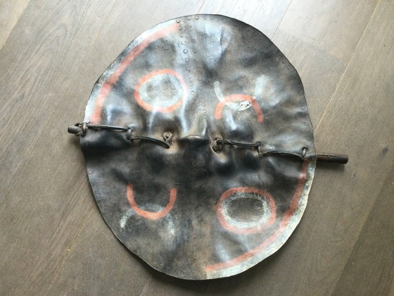 Image 1 of African tribal art - leather shield