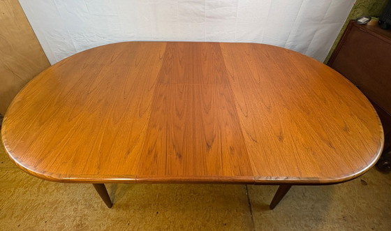 Image 1 of Mid-Century Retro Vintage Teak Oval Extending Dining Table by G Plan – Fresco Range 1960s  Designed by Victor Wilkins | Afromosi