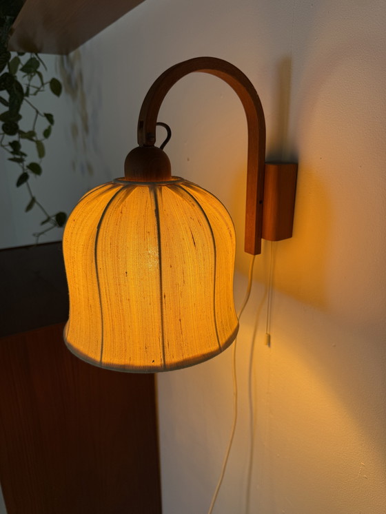 Image 1 of Vintage teak wall lamp, Domus '70