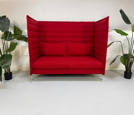 Vitra Alcove Lounge Polster Sofa Klassiker Couch Büro Rot