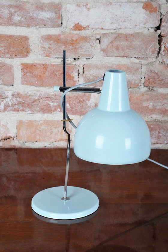 Restored Mid-Century Table Lamp, by LIDOKOV, Model L 193, Czech, 1960s – Metal, Chrome (photo 8 of 12)