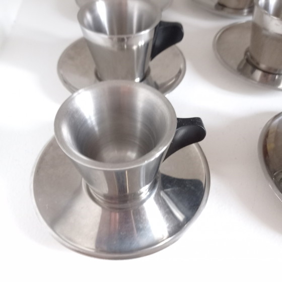 Image 1 of 6x Tasses Expresso Inox