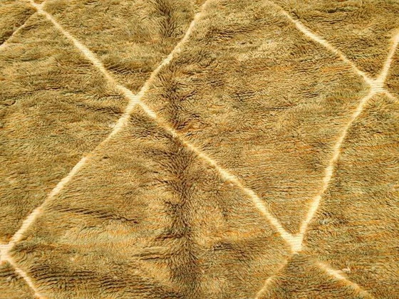 Grande tappeto Mrirt marocchino ocra e senape 350x300 cm – motivo a rombi – Tappeti, Lana, Cotone, Bohemian (photo 3 of 14)