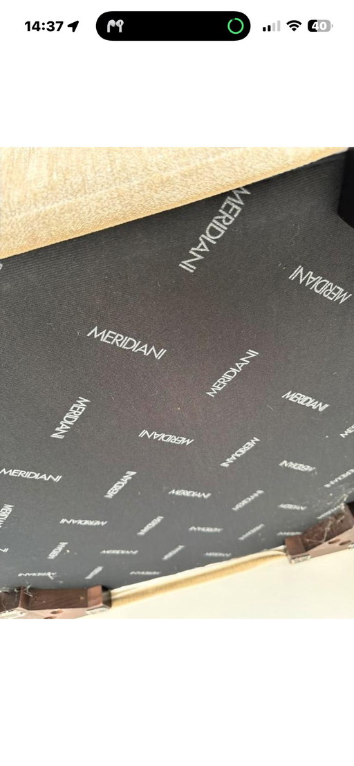 Beige Meridiani fauteuils 2 stuks