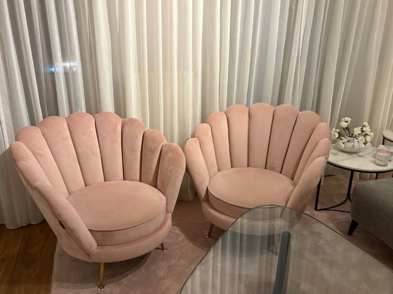 Image 1 of 2x Poltrona Perla di Richmond Interiors – velluto rosa